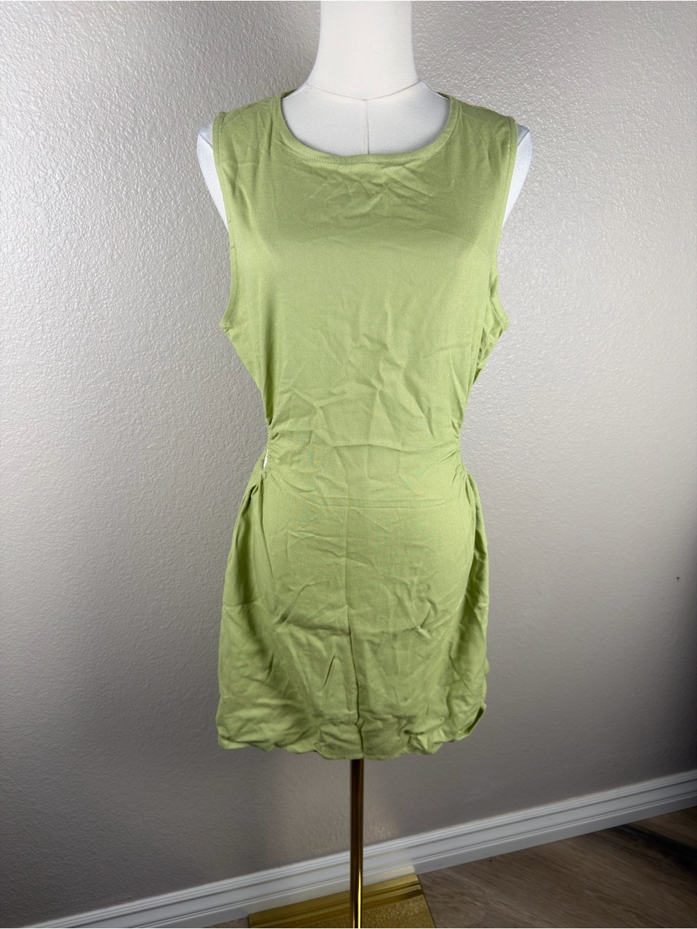 NWT Princess Polly Neon Lime Side Cutout Mini Dress, Size 8 - Picture 5 of 12